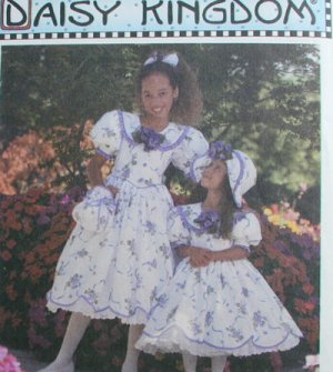 Simplicity 9446  sewing pattern Daisy Kingdom size 3 4 5 girl dress, hat, purse & bow