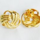 Avon earrings gold tone knots 3/4" pierced earring studs jewelry