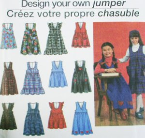 Simplicity 8638 sewing pattern child girl jumper size 3 to 6 uncut