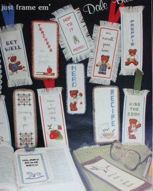 Cross stitch pattern booklet Bookmarkers or Just Frame em' by Dale Burdett