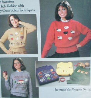 Sweater Book for Cross Stitch patterns sheep alphabet easy motifs 375Leisure Arts