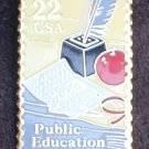 USA USPS stamp pin Public Education 22 cents lapel pin USA USPS stamp pin Public Education 22 cents lapel pin