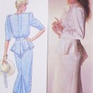 Simplicity 8223 two piece dress peplum straight skirt size 8 uncut Jessica McClintoch