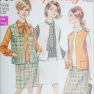 Simplicity 7769 vintage 1968 sewing pattern sleeveless jacket skirt sz 16 1/2 Simplicity 7769 vintage 1968 sewing pattern sleeveless jacket skirt sz 16 1/2