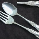 National Silver Carnation silverplate 1910 meat fork tbsp SH Quadruple