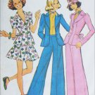 Simplicity 5795 pattern 1973 mini dress jacket wide leg pants size 11 12