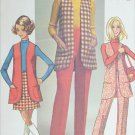 Simplicity 8917 vintage 1970 sewing pattern long vest mini skirt size 10 UNCUT