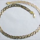 Sterling six chain plaited 17 inch necklace made in Italy marked 925