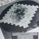 Hardanger cloth table centerpiece vintage pattern circa 1940s