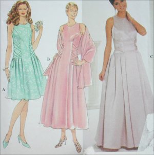 Simplici
ty 1795 Vintage 1950s Prom Dress Pattern Bust 34 Wrapped