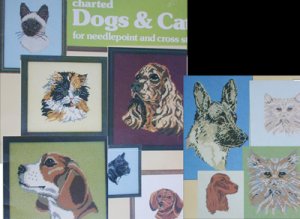 Cross stitch needlepoint pattern booklet Dogs and Cats Leisure Arts 148