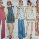 Simplicity 5756 vintage 1973 sewing pattern misses maternity dress tunic and top size 10