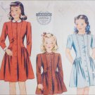 Simplicity 4480 vintage 1940s sewing pattern girls dress size 6 breast 24