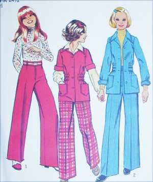 Simplicity 6055 sewing pattern girls unlined jacket and pants size 8 UNCUT