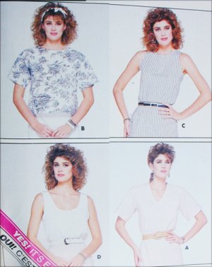 Butterick 4708 sewing pattern misses pulloever top blouse sizes 18 20 22 UNCUT