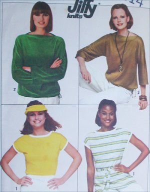 Simplicity 8088 sewing pattern misses pullover tops for knits size 10 to 12 UNCUT