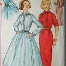 Simplicity 2149 vintage 1957 sewing pattern dress full or straight skirt size 10 B30
