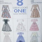 McCall 7541 sewing pattern girls dress 8 variations size 7 McCall 7541 sewing pattern girls dress 8 variations size 7