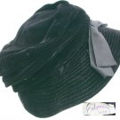 Black velveteen floppy hat Evelynvaron Model label front ribbon bow