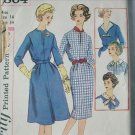 Simplicity 2804 vintage 1958 sewing pattern dress size 14 b34 partially cut