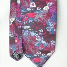Vintage man's tie purple red blue white wild print American Edition necktie