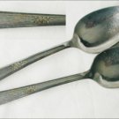 National Stainless  NS Co diamond design two tablespoons