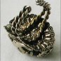 Gorgeous topaz adjustable ring probably West Germany detail metal work jewelry