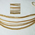 Vintage 8 chain gold tone choker necklace mesh chain center jewelry Vintage 8 chain gold tone choker necklace mesh chain center jewelry