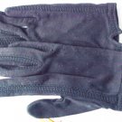 Vintage black gloves Cresendoe size 6 to 6 1/2 cotton with orlon braid new