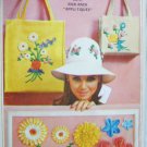 Simplicity 6430 vintage 1966 sewing pattern hat bags with transfers Simplicity 6430 vintage 1966 sewing pattern hat bags with transfers