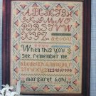 Cross stitch pattern leaflet Rememberance sampler