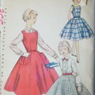 Simplicity 1330 vintage 1955 sewing pattern size 10 girl jumper blouse skirt B28 UNCUT Simplicity 1330 vintage 1955 sewing pattern size 10 girl jumper blouse skirt B28 UNCUT