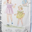 Simplicity 4998 vintage 1944 girls smocked dress and panties pattern size 2