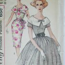 Simplicity 3422 misses dress size junior 13 B33 vintage 1950s sewing pattern