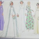 Simplicity 7284 vintage 1975 bridal bridesmaid gown train veil size 12 B34 sewing pattern Simplicity 7284 vintage 1975 bridal bridesmaid gown train veil size 12 B34 sewing pattern
