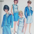 Simplicity 6891 misses skirt blouse jacket size 20 B40 vintage 1966 sewing pattern