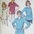 Simplicity 6436 men or woman pullover shirt size 12 B 34 vintage 1974 sewing pattern