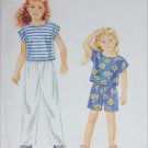 Simplicity 9467 childrens girls sewing pattern pants shorts top sizes 2 3 4 5 6 6X UNCUT