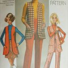 Simplicity 8917 misses vest mini skirt pants size 18 B40 vintage 1970 pattern