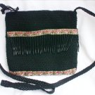 Marlo purse shoulder bag black cord braid and dangle bead trim