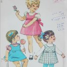 Simplicity 7880 toddler jumper and blouse size 1 vintage 1968 pattern
