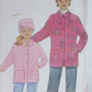 Simplicity 9395 childs jacket and hat sizes 3 4 5 6 8 10 12 UNCUT sewing pattern