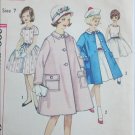 Simplicity 4332 girls dress coat size 7 B25 vintage 1962 sewing pattern
