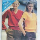 Butterick See and Sew 3268 misses top stretch knits only size S M L pattern
