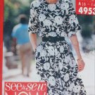 Butterick 4953 pullover dress sizes 6 8 10 12 14 UNCUT sewing pattern
