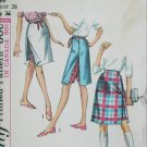 Simplicity 5247 skirted shorts size waist 26 vintage 1960s pattern Simplicity 5247 skirted shorts size waist 26 vintage 1960s pattern