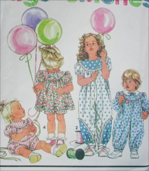 Simplicity 7643 toddler girls sewing pattern size 1/2