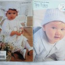 Coats Tiny Tykes knit and crochet for baby layette set dress blankets