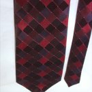 Robert Villi hand made 100% silk man's tie black burgundy 4 inches necktie Robert Villi hand made 100% silk man's tie black burgundy 4 inches necktie