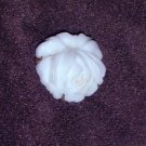 Vintage molded plastic clip pin white rose jewelry